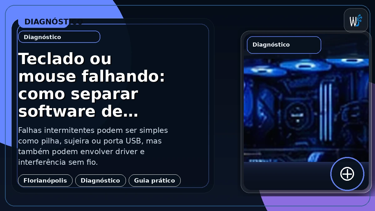 Teclado ou mouse falhando: como separar software de hardware