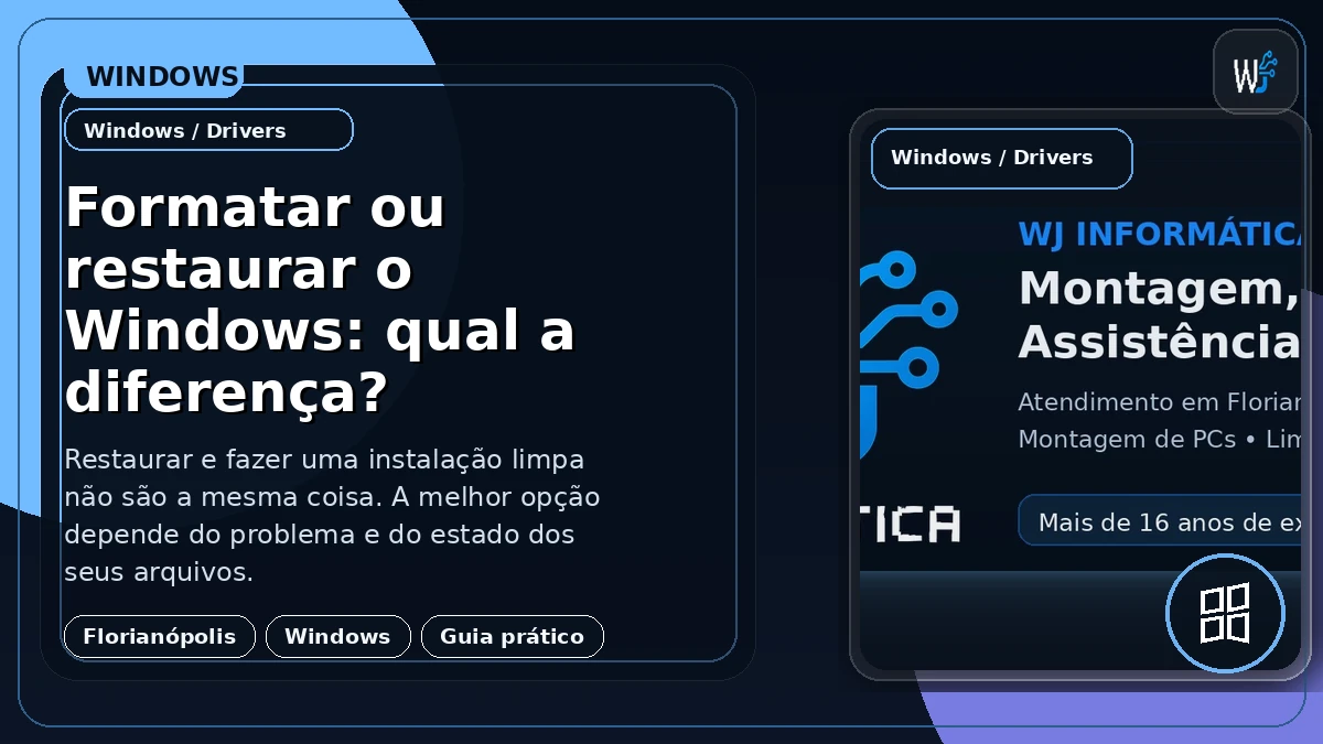Formatar ou restaurar o Windows: qual a diferença?