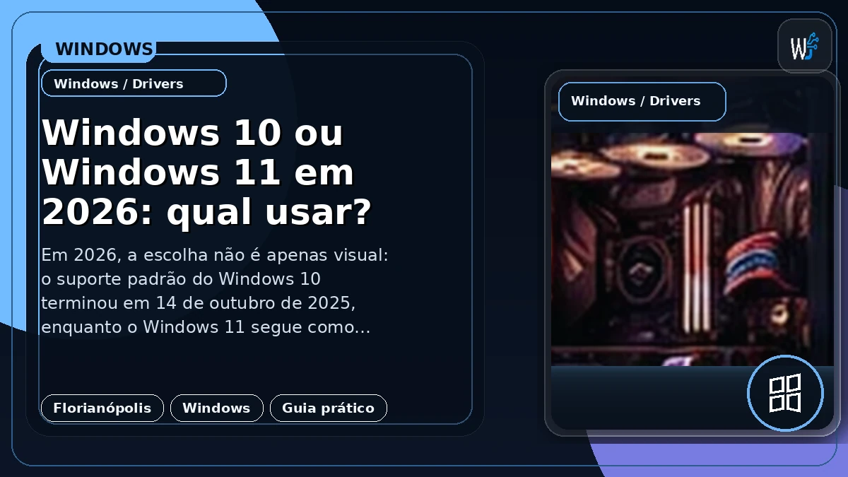 Windows 10 ou Windows 11 em 2026: qual usar?