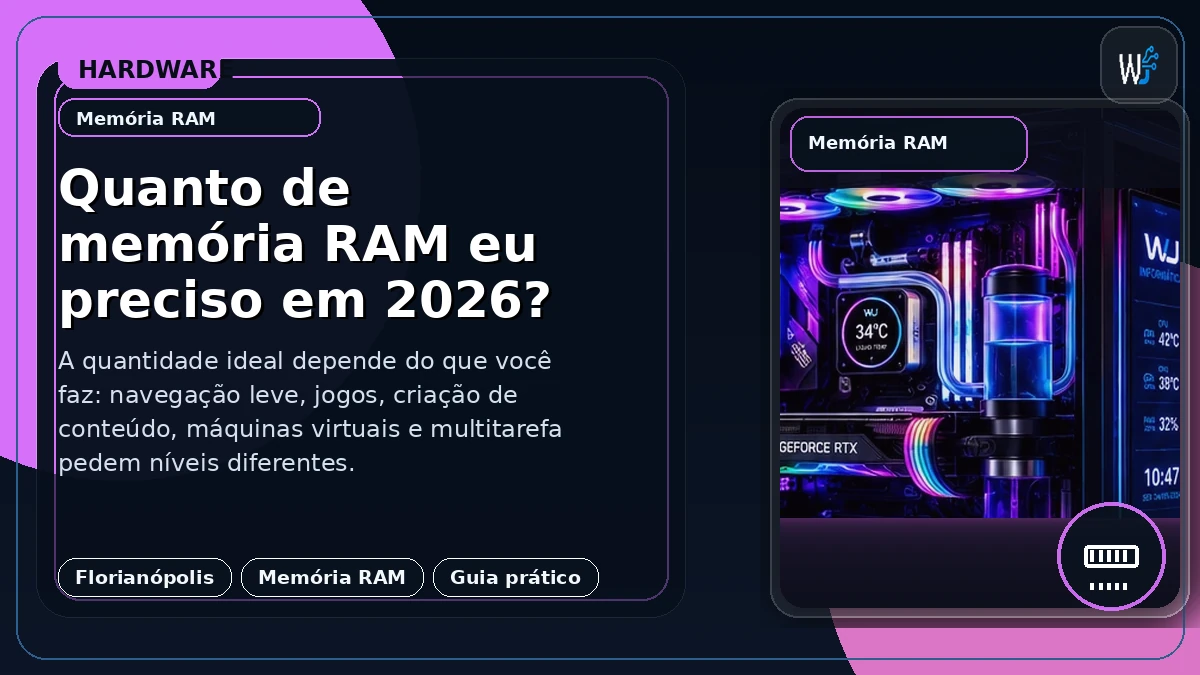 Quanto de memória RAM eu preciso em 2026?