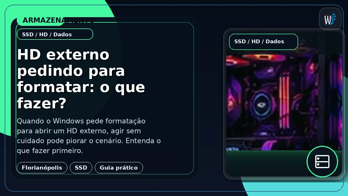 HD externo pedindo para formatar: o que fazer?