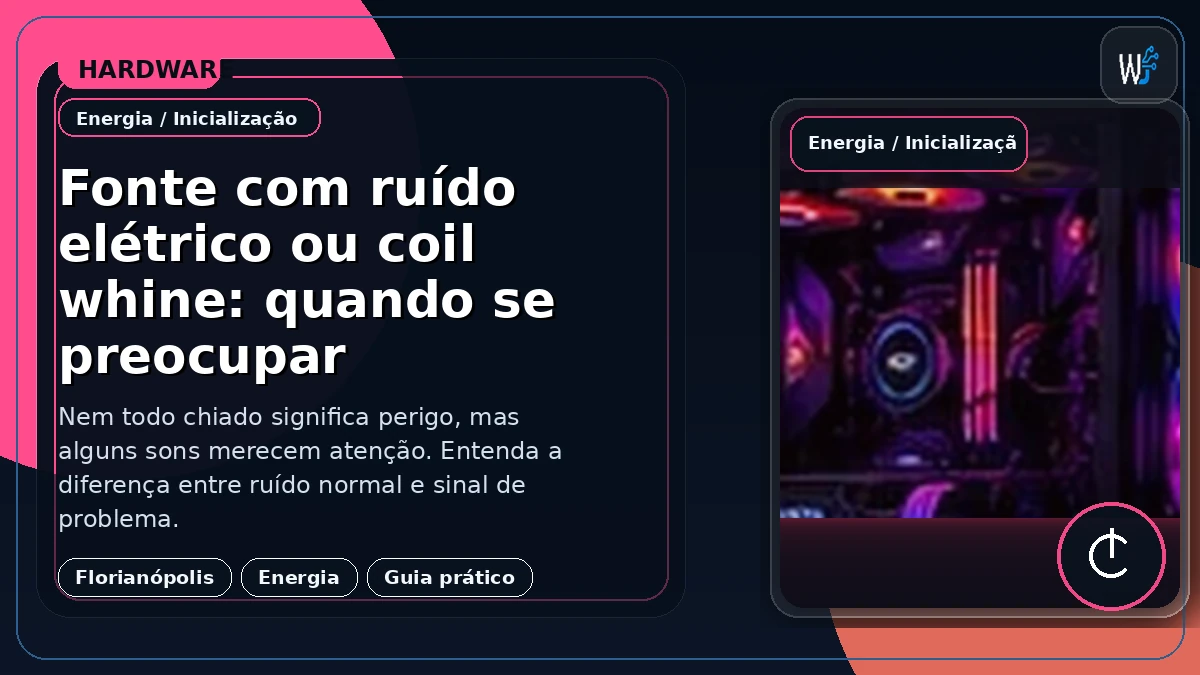 Fonte com ruído elétrico ou coil whine: quando se preocupar