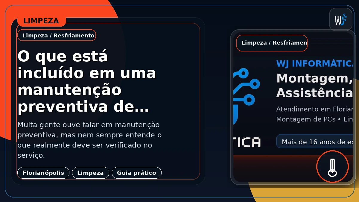 O que está incluído em uma manutenção preventiva de computador?